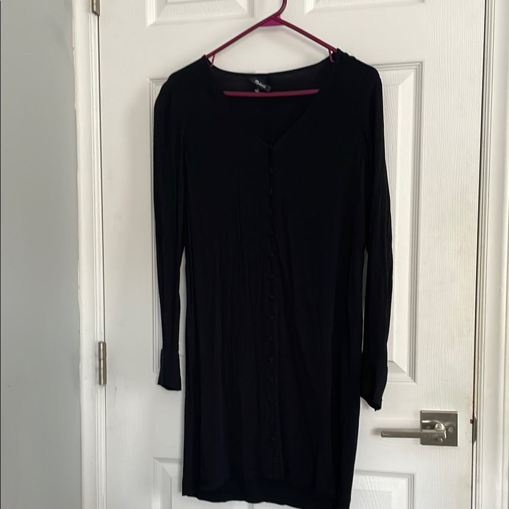 Madewell Classic Black Long Sleeve Dress